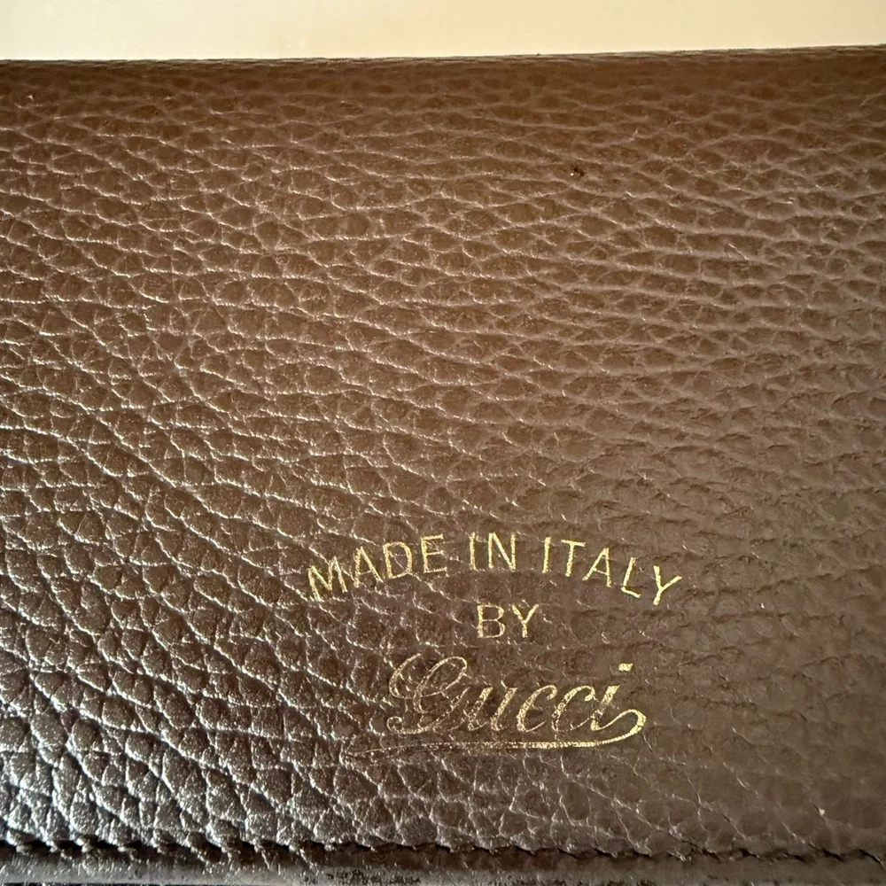 Gucci Vintage Brown Leather Bi-Fold Wallet – Excellent Condition! ✨👜 - Picture 3 of 10